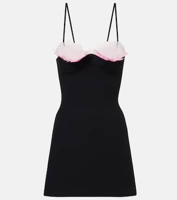 Minikleid aus Cady mit Federn  | David Koma
