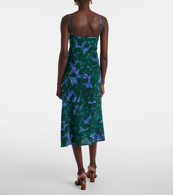 Abito sottoveste in seta con stampa | Dries Van Noten