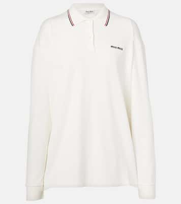 Polo en coton à logo | Miu Miu