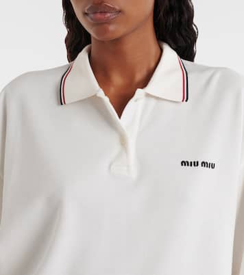 Polo en coton à logo | Miu Miu