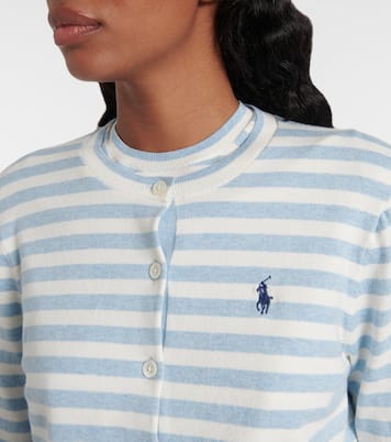 Cárdigan en mezcla de algodón a rayas | Polo Ralph Lauren