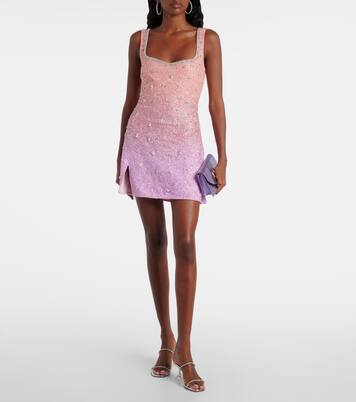 Crystal embellished minidress | Clio Peppiatt