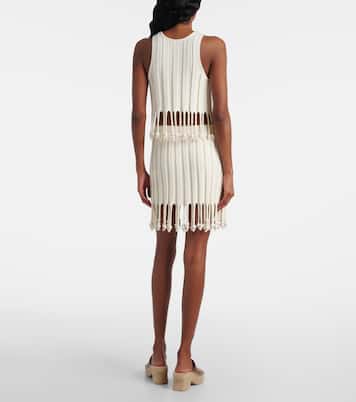 Mini-jupe Paula's Ibiza en coton à ornements | Loewe