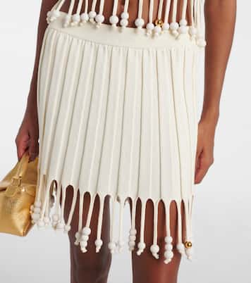 Mini-jupe Paula's Ibiza en coton à ornements | Loewe