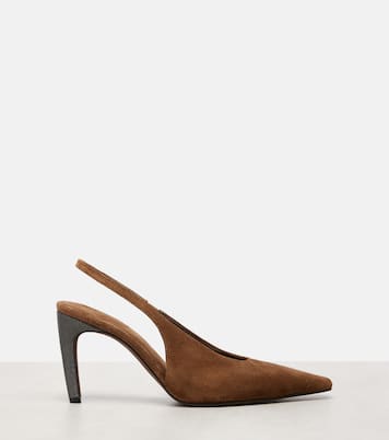 Escarpins slingback Monili en daim | Brunello Cucinelli