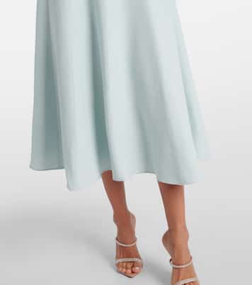 Robe midi en laine et soie à ornements | Roland Mouret