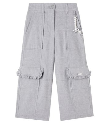 Embellished cotton-blend fleece pants | Monnalisa