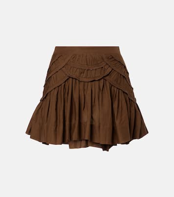 Minifalda Ceola en mezcla de algodón con volantes | Marant Etoile