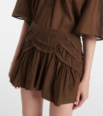 Minifalda Ceola en mezcla de algodón con volantes | Marant Etoile