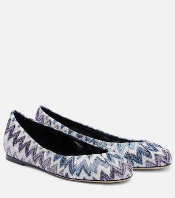 Zig Zag lurex ballet flats | Missoni