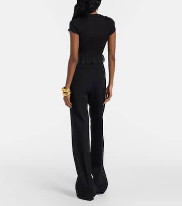 Top in seta con pizzo | Saint Laurent