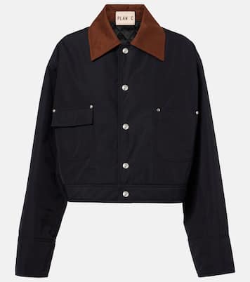 Cropped twill jacket | Plan C