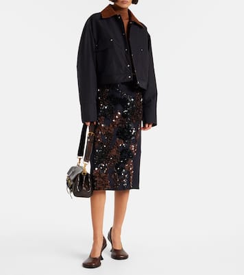 Cropped twill jacket | Plan C