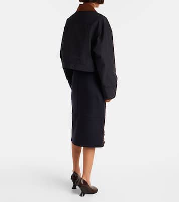 Cropped twill jacket | Plan C