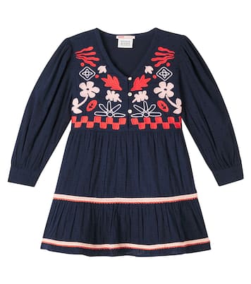 Abito Clip in cotone con ricamo | Scotch & Soda Kids