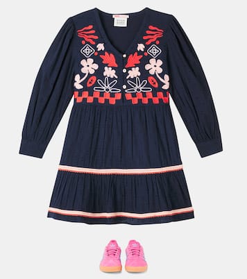 Abito Clip in cotone con ricamo | Scotch & Soda Kids