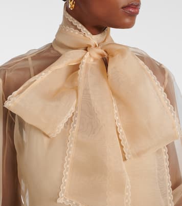 Bow-detail silk organza blouse | Zimmermann