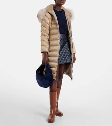 Leersie shearling-trimmed down coat | Moncler
