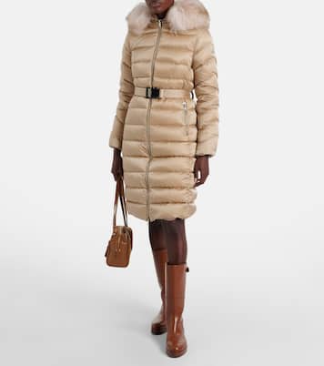 Leersie shearling-trimmed down coat | Moncler