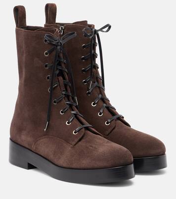 Ben 20 suede combat boots | Aquazzura