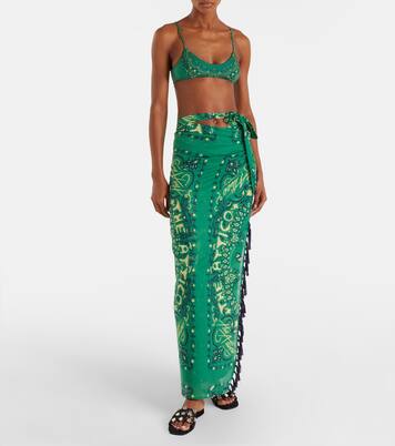 Bandana cotton muslin beach cover-up | The Attico