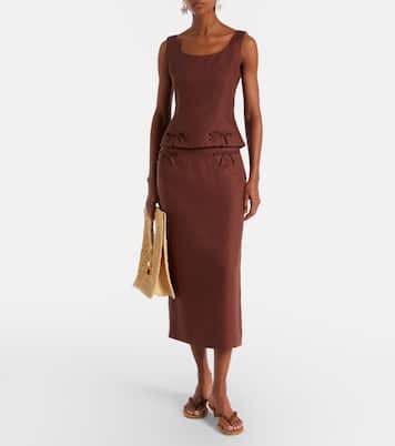 Sabine linen pencil skirt | Posse