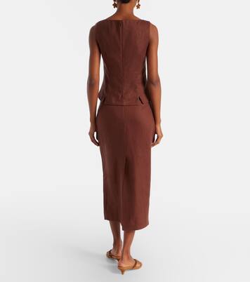 Sabine linen pencil skirt | Posse