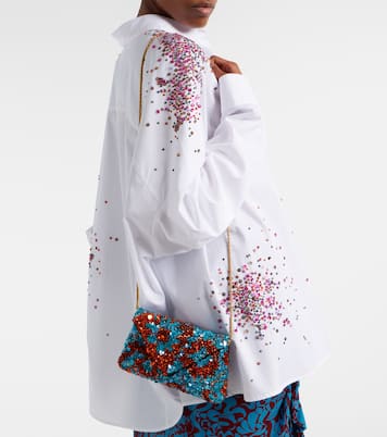 Verzierte Clutch aus Satin | Dries Van Noten