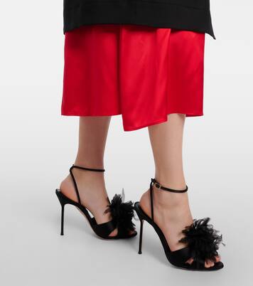 Poème 105 satin slingback sandals | Aquazzura