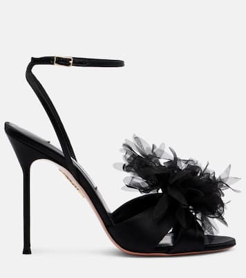 Poème 105 satin slingback sandals | Aquazzura