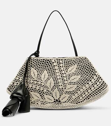 Maya Small crochet leather-trimmed shoulder bag  | Magda Butrym