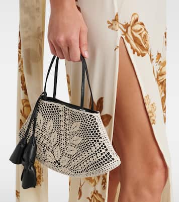 Maya Small crochet leather-trimmed shoulder bag  | Magda Butrym