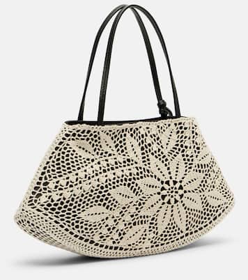 Maya Small crochet leather-trimmed shoulder bag  | Magda Butrym