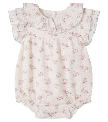 Baby floral ruffled cotton bodysuit | C'era Una Volta
