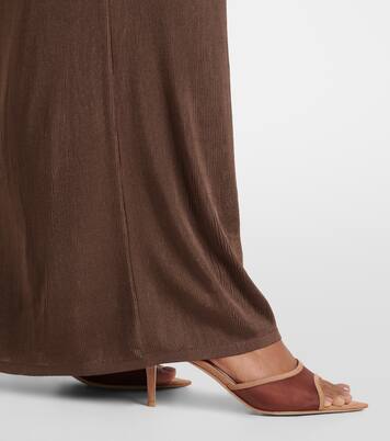 Sienna 70 suede-trimmed mesh mules | Gianvito Rossi