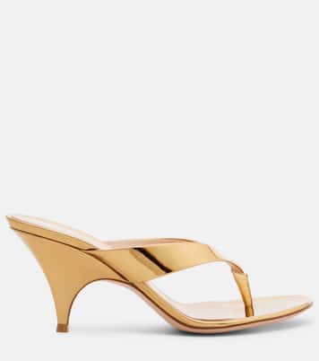 Mules en cuir métallisé | Gianvito Rossi