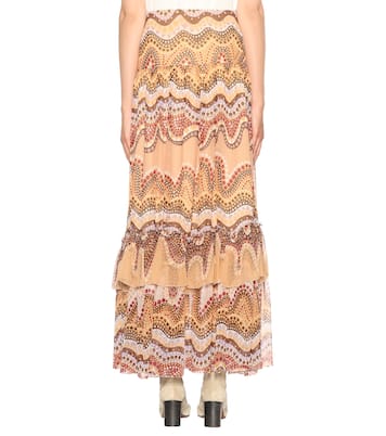 Falda estampada de seda y crespón | Chloé