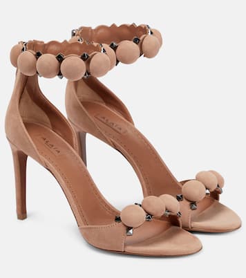 Sandali Bombe 90 in suede con borchie | Alaïa