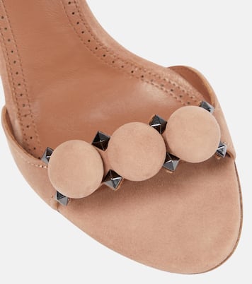 Sandali Bombe 90 in suede con borchie | Alaïa