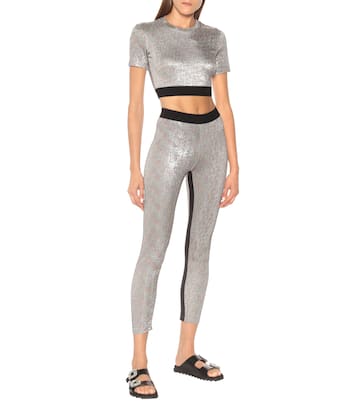 Bodyline leggings de punto metalizados | Rabanne