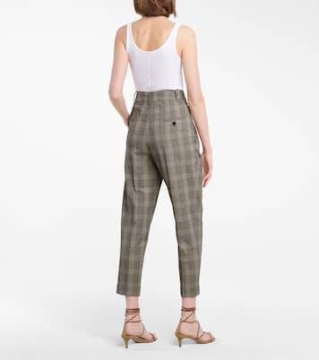 Pantalones Oceyo tapered a cuadros | Isabel Marant