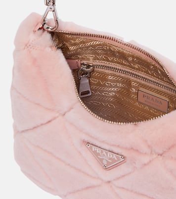Borsa a spalla in shearling | Prada