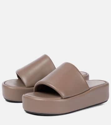 Rise leather platform slides | Balenciaga