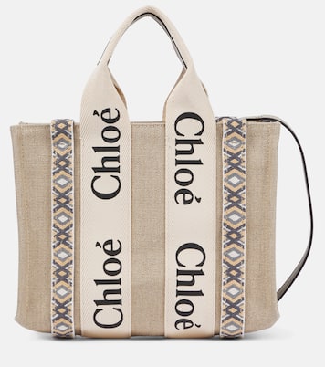 Woody Small embroidered canvas tote | Chloé