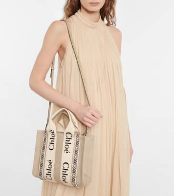 Woody Small embroidered canvas tote | Chloé