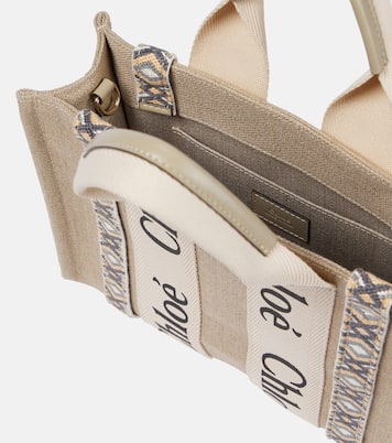 Woody Small embroidered canvas tote | Chloé