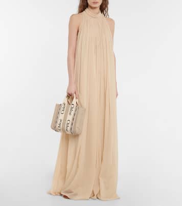 Woody Small embroidered canvas tote | Chloé