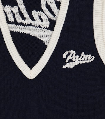 Gilet en jacquard de laine à logo | Palm Angels Kids