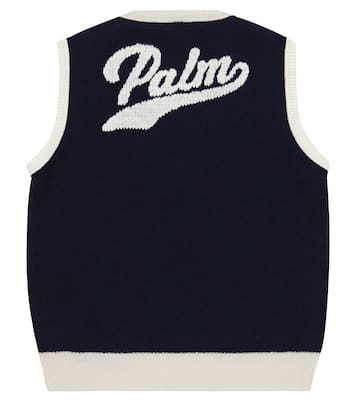 Gilet en jacquard de laine à logo | Palm Angels Kids