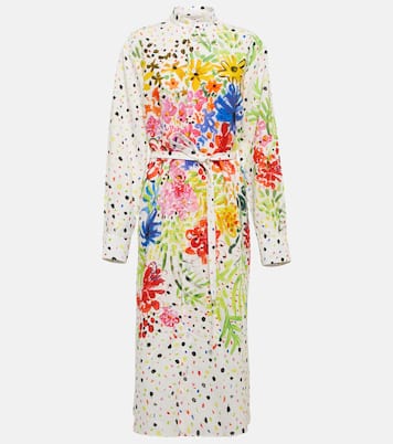 Printed linen and cotton shirt dress | Christopher Kane